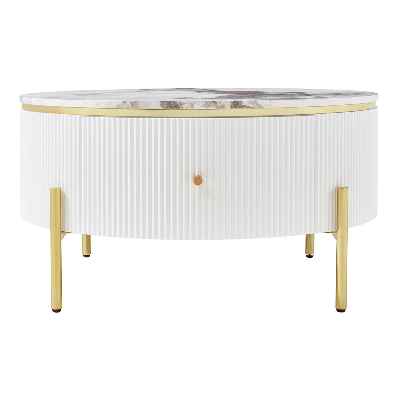 Table basse moderne avec 2 grands tiroirs de rangement Modern
