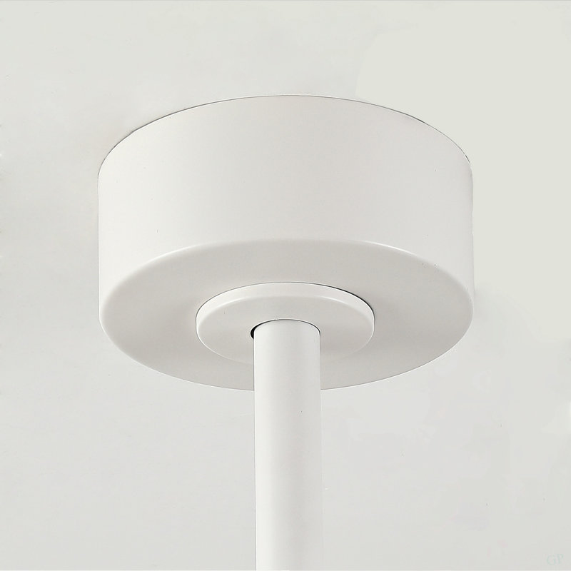 Modern White Ceiling Fan With Light, Featuring 3 ABS Plastic Blades, Remote Control Operation, Reversible DC Motor, And Dimmable LED Lighting.