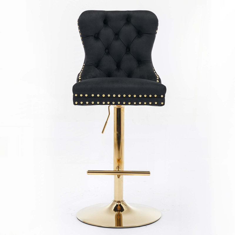 Ensemble de 2 tabourets pivotants, Noir