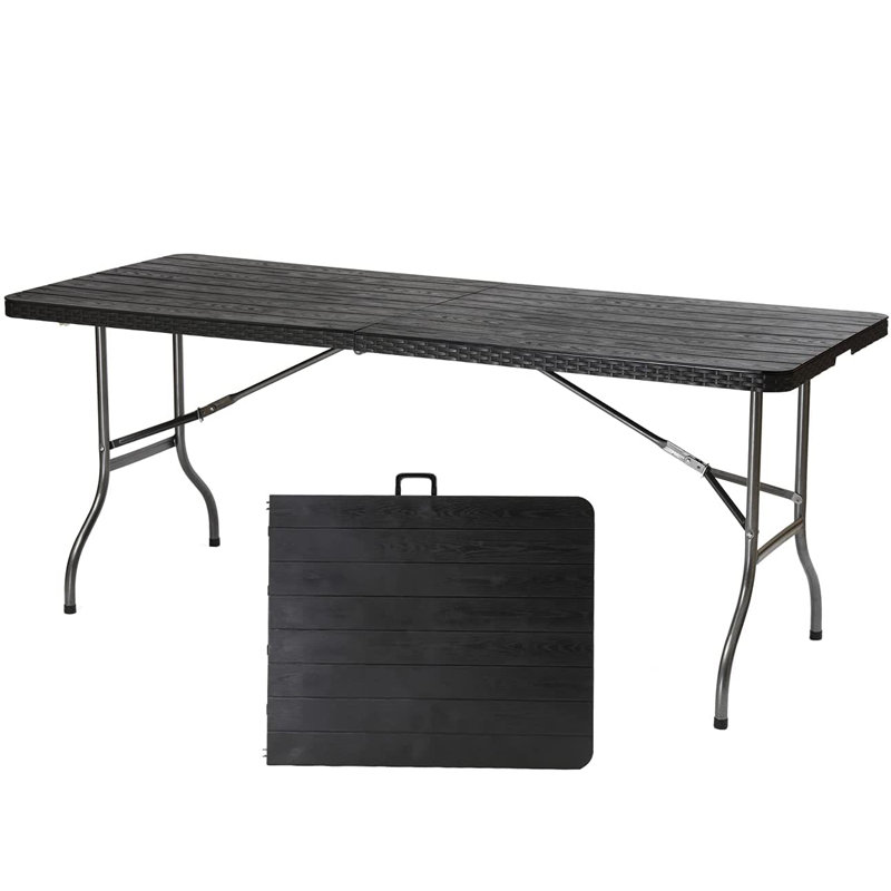 Brihany Rectangular Folding Table, 73cm H x 181cm W x 75.5cm D