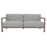 Tanah 80" Wide Outdoor Teak Patio Sofa with Cushions
