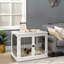 Table de bout petite cage pour chien, verrouillable avec double entrée, chenil décoratif intérieur, cage pour chiot blanc pur, porte et deux ouvertures, mignon