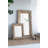 30X2x39" Rectangle Wall Accent Mirror With Distressed Wood Frame