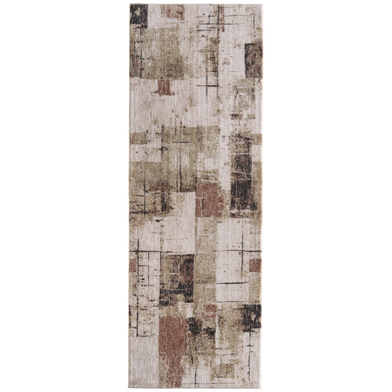 Tapis ivoire Rockett, Tapis de couloir 2 pi 6 po x 7 pi 3 po