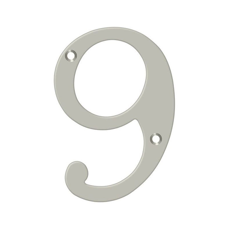 Chiffres de 4 po Deltana, Nickel brossé, 9