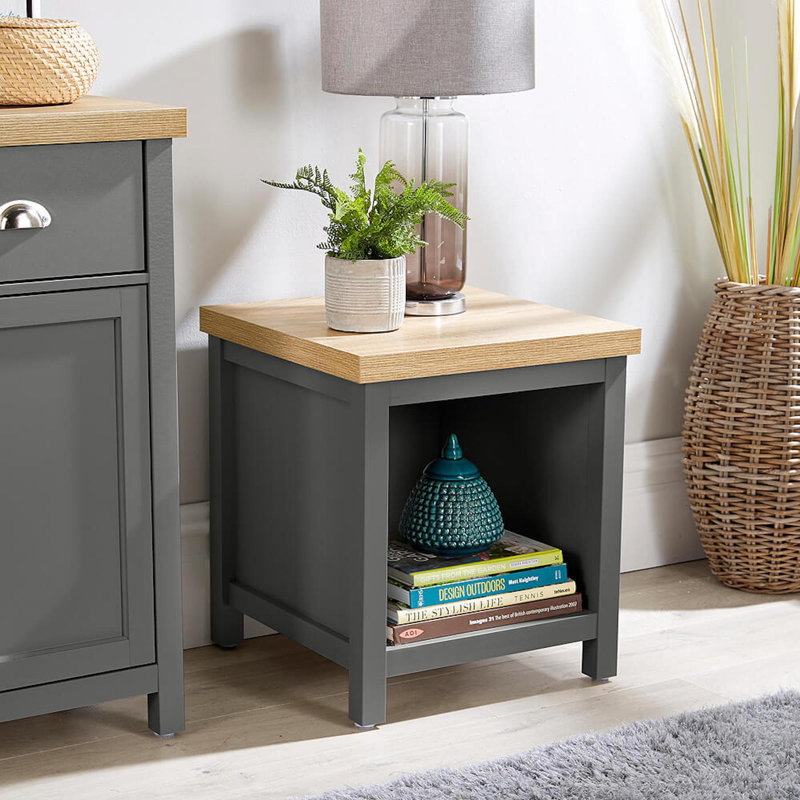 Avon Lamp Side Table, Graphite