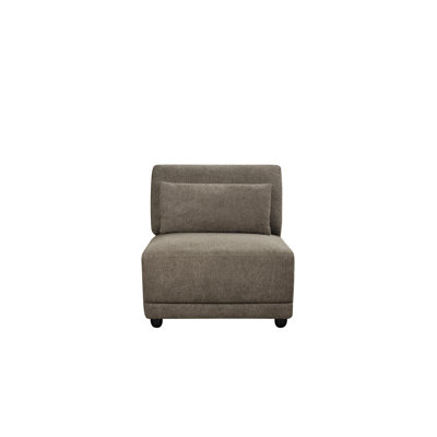 Rylie Modular - Armless Chair w/Pillow, Brown Linen