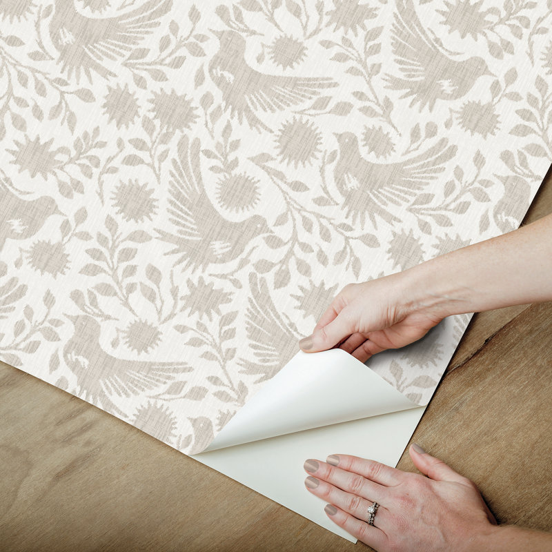 Papier peint peler et coller Winged Serenade, Beige