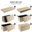 Banc de rangement rembourré à couvercle rabattable-415682546