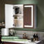Bathroom Wall-mounted Mirror Cabinet With Led Lights And Shaver Socket, Illuminated Led Bathroom Cabinets With Mirror,demister Pad, Dimmable, 3 Colour Light-1104924456