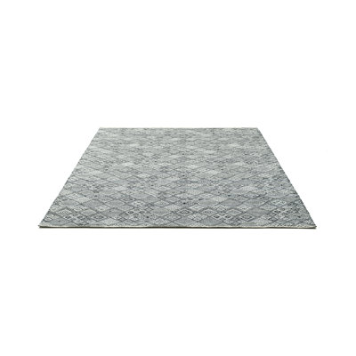 Rectangular Geometric Wool Hand Woven Area Rug