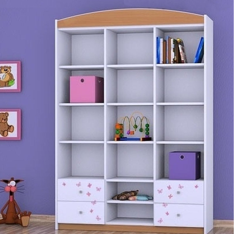 Jenna 183cm H X 132cm W Animals Kids Cube, Natural