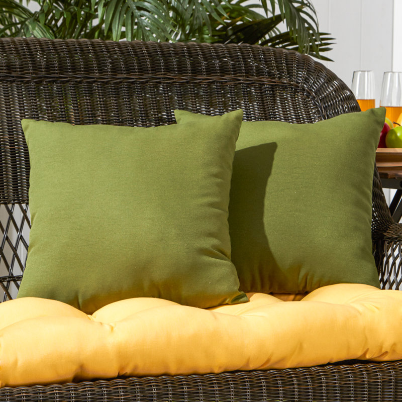 Covington Outdoor Square Pillow Cover & Insert, Hunter Green