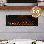 Ultra Thin 50" Aerus Slim Recessed or Wall Mounted Electric Fireplace, Alexa/Wifi Enabled-102323150