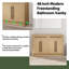 Base de meuble-lavabo double 48 po seulement, armoire de base sans plateau en chêne original