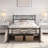 88.5cm Height Metal Bed Frame with Cloud-inspired Design Headboard-1728488639-1728488638