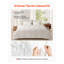 Literie 3 pièces King Size - 100 % coton, fermeture éclair double et attaches aux coins, blanche
