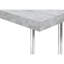Table d'appoint grise en stratifié avec poignée en métal portable pour les espaces de chambre à coucher rectangulaires et la base de n'importe quelle pièce
