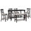 Ensemble de table de salle à manger à hauteur de comptoir 6 pièces TREXM avec 4 chaises et banc pour la salle à manger (espresso)