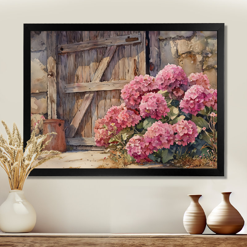 Isabea - Floral Wall Art, Reproduction encadrée d'une seule photo, H 30 po x l 40 po, Noir, noir, noir, noir