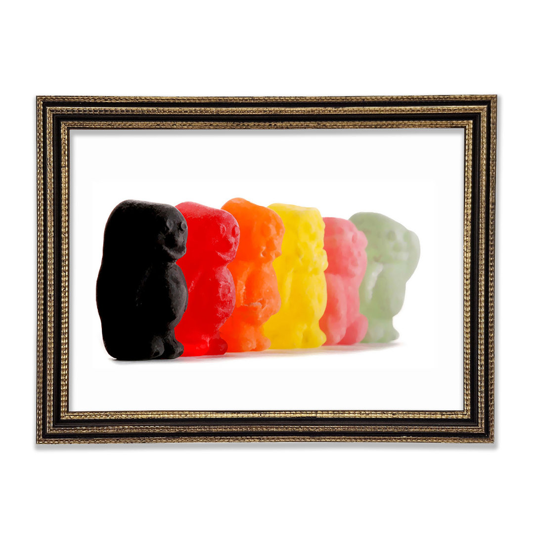 Gerahmtes Leinwandbild Jelly Baby Smiles