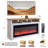 70 Inch Fireplace Tv Stand For Tvs Up To 70",With 60"Smart Electric Fireplace,White