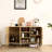 Three-Door Cabinet with Natural Rattan Mesh - Large Storage Space, Kitchen Storage Cabinet .Stable and Durable Structure, Perfect for Living Rooms or Restaurants
