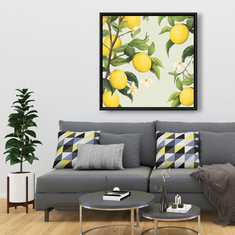 "Citrons fleuris" sur toile