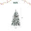 Arbre de Noël enneigé épinette 4 pi avec pommes de pin, arbre de Noël artificiel avec 170 pointes de branches, branches mixtes pe et pvc, 120 lumières à DEL multicolores, 11 modes de clignotants, décoration des Fêtes