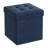 38cm Wide Tufted Square Solid Colour Cube Ottoman with Storage