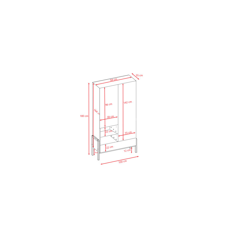 Camdyn 2 Door Wardrobe