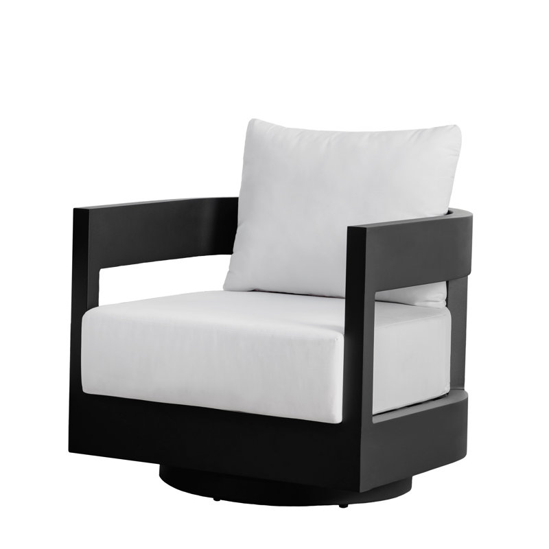 Everlee Metal Outdoor Swivel Chair