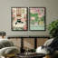 Art mural encadré, rétro, antique, classique pour chambre à coucher - 16 po x 24 po x 2 panneaux-1802796006-1802796004