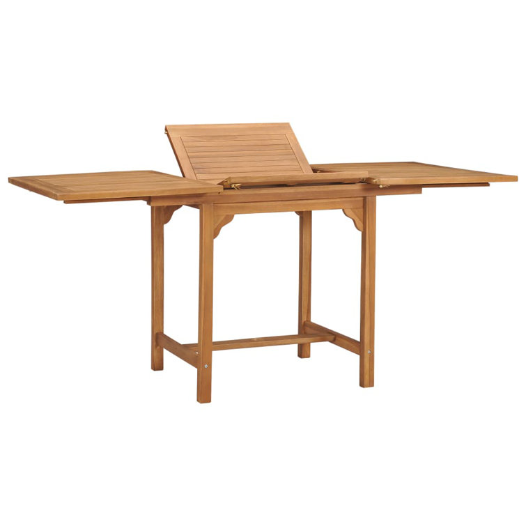 Extending Patio Table (43.3"-63") x 31.5" x 29.5" Solid Teak Wood