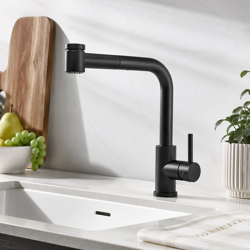Sink Faucets With Pull Out Sprayer, Bathroom Sink Faucets Mini Bar Prep Faucet, Faucets For Kitchen, Black
