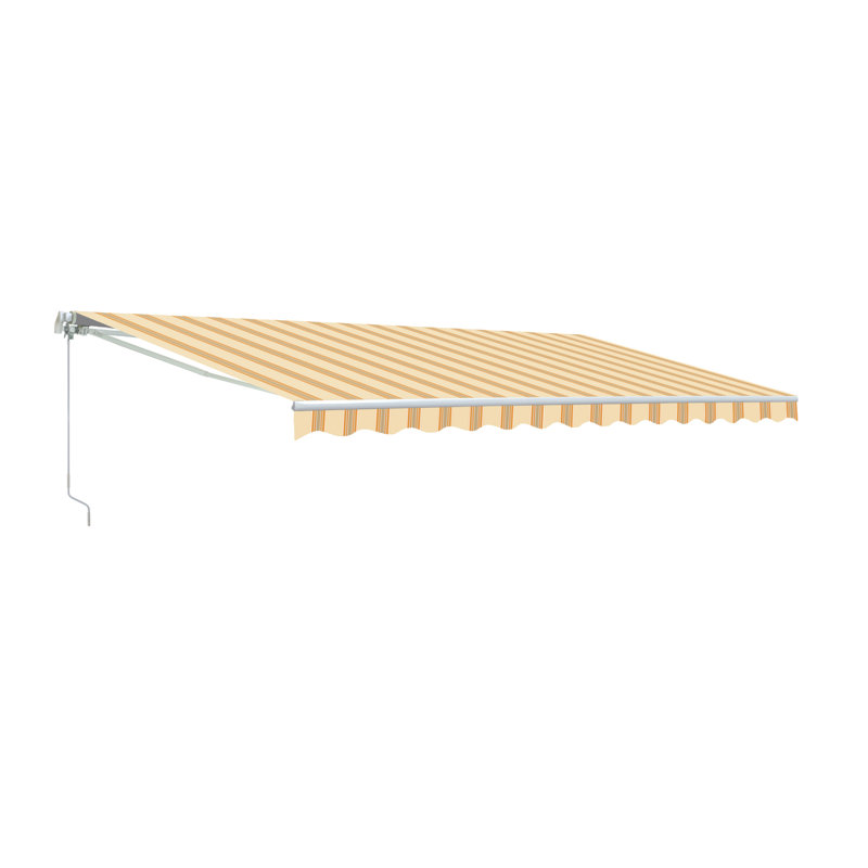 Multi-Stripe Yellow Polyester Retractable Awning Fabric Replacement