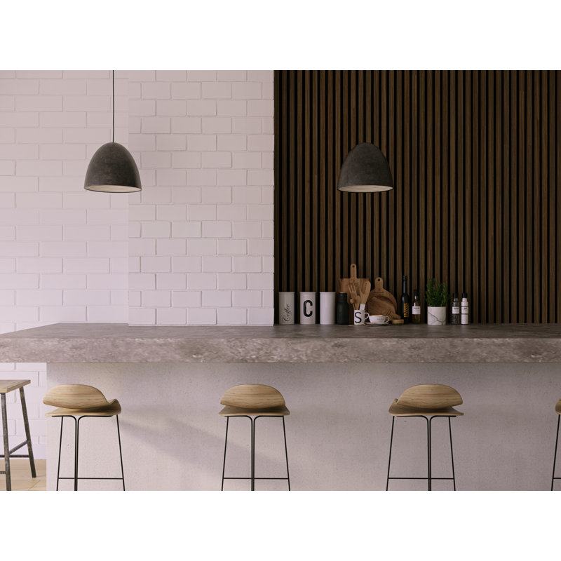 Panneaux muraux en bois acoustique, Gris fumé