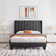 Upholstered Bed Frame with Channel Tufted Headboard