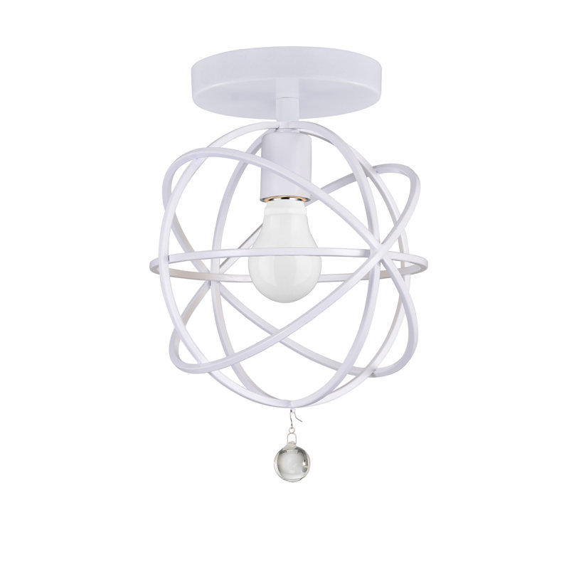 Plafonnier semi-encastré 1 lumière 9 po Mason, Blanc