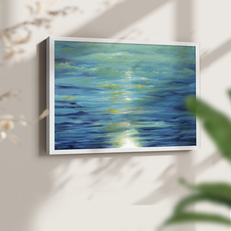 Bleu profond - impression encadrée - réversible, Blanc, H 16 po x l 20 po