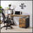 Weathered Oak And Black 1-Drawer File Cabinet