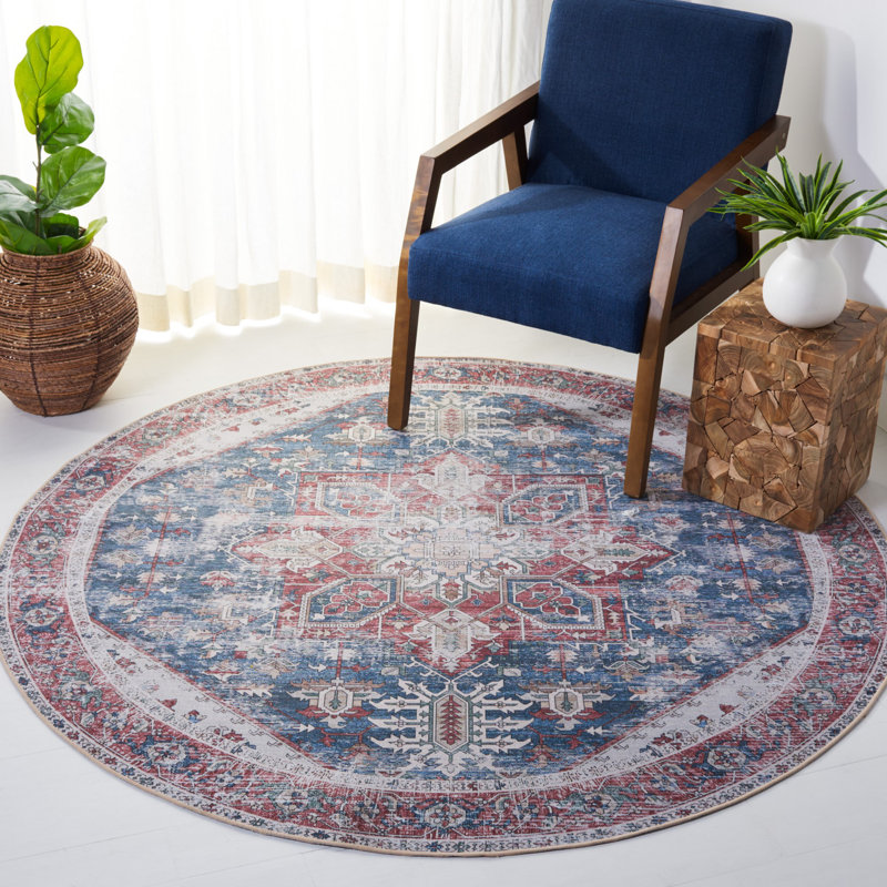 Tucson Performance Machine Washable Oriental Rug, Round 6'