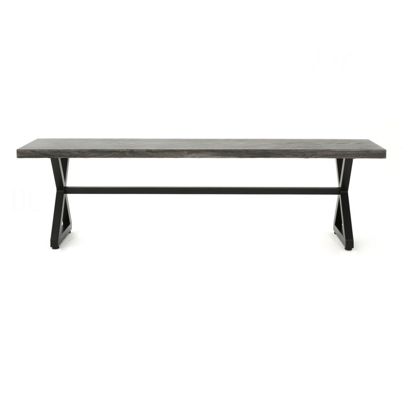 Banc de salle à manger d'extérieur en aluminium avec structure en acier