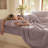 100% Washed Cotton Sheet Set-135828024-135828018