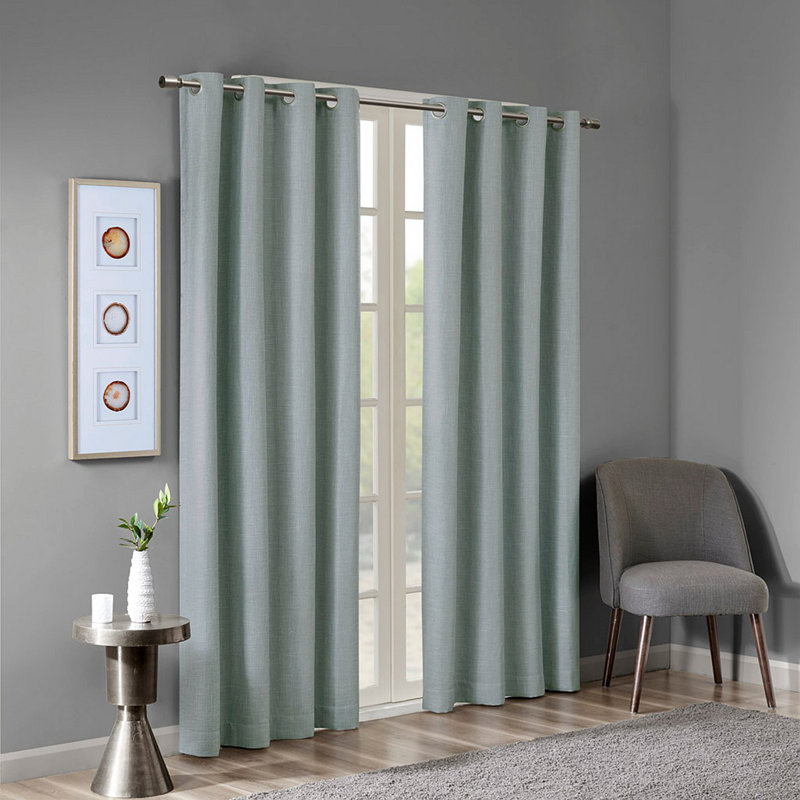 Panneau de rideau occultant imprimé avec œillets (seulement 1 panneau PC), Poussière d'écume de mer, L 50 po x L 54 po