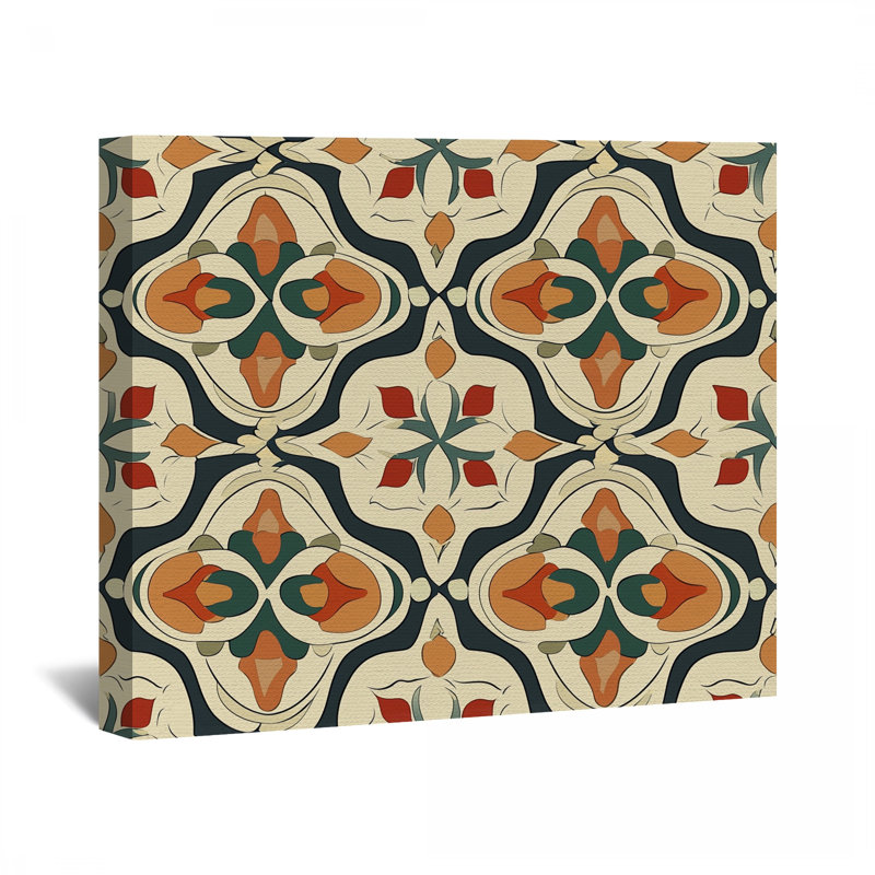 Toile à motif de carreaux - Décoration murale abstraite, H 11 po x l 14 po