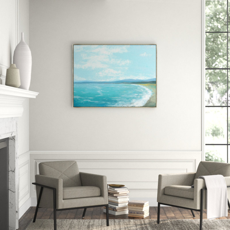 Sky Blue Water Print by Mark Sargent, 37.5" H x 49.5" W x 1.5" D, Glass Coat