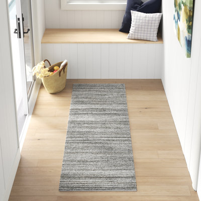 Tapis gris touffeté à la main Messine
