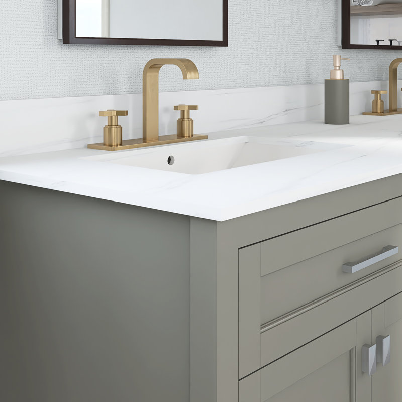 Tanney 72.59 " W Freestanding Standard 2 Double Combined Vanity Unit Bathroom Vanity With Engineered Stone Top