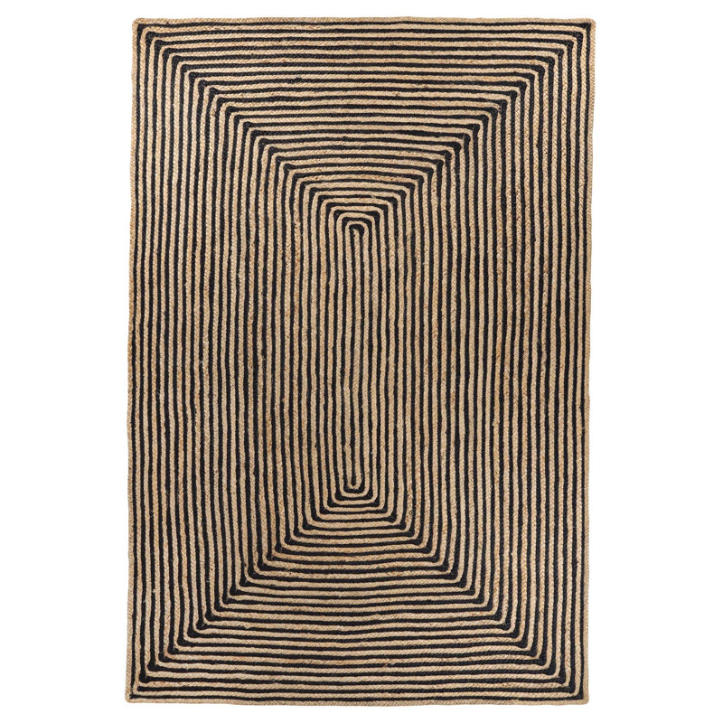 Tapis d'intérieur en jute tressé à la main Onley, Rectangle 10' x 14'